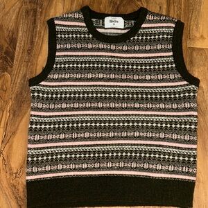 Primark Green and Pink Knit Sweater Vest